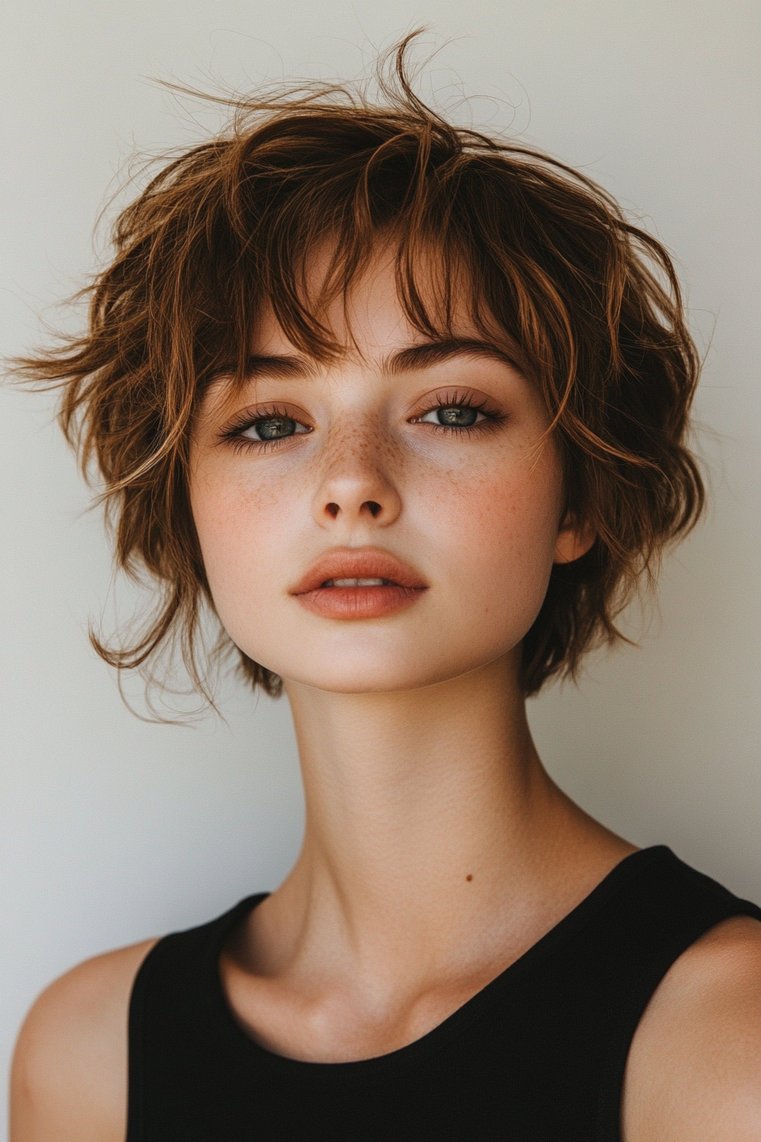 Messy Pixie With Highlights
