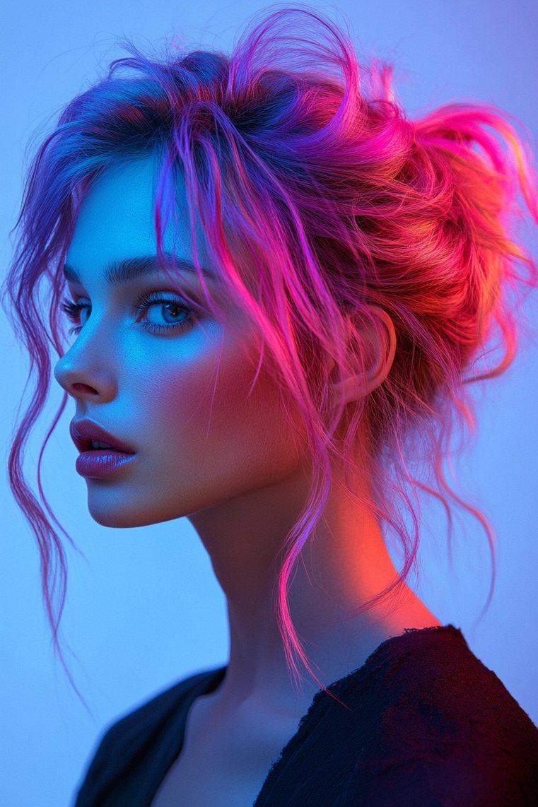 Messy Undercut Bun
