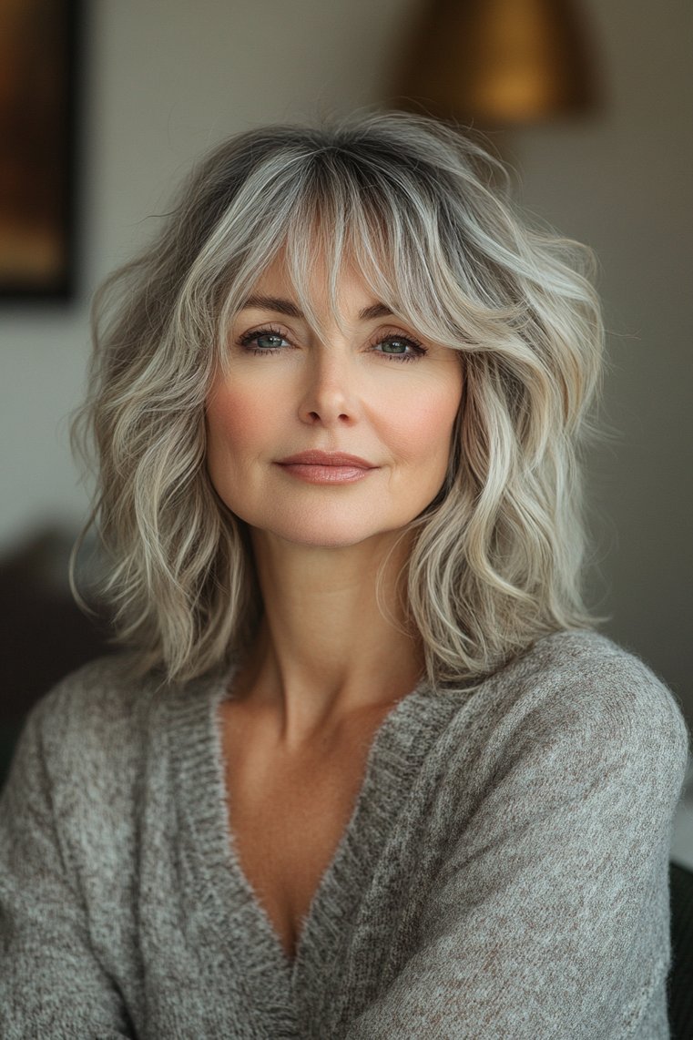 Messy Waves With Bangs