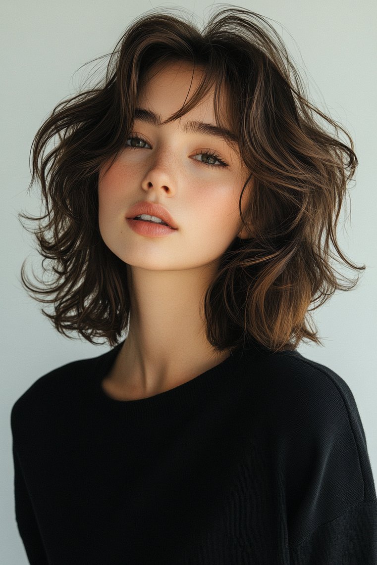 Mixed Texture Shag With Waves