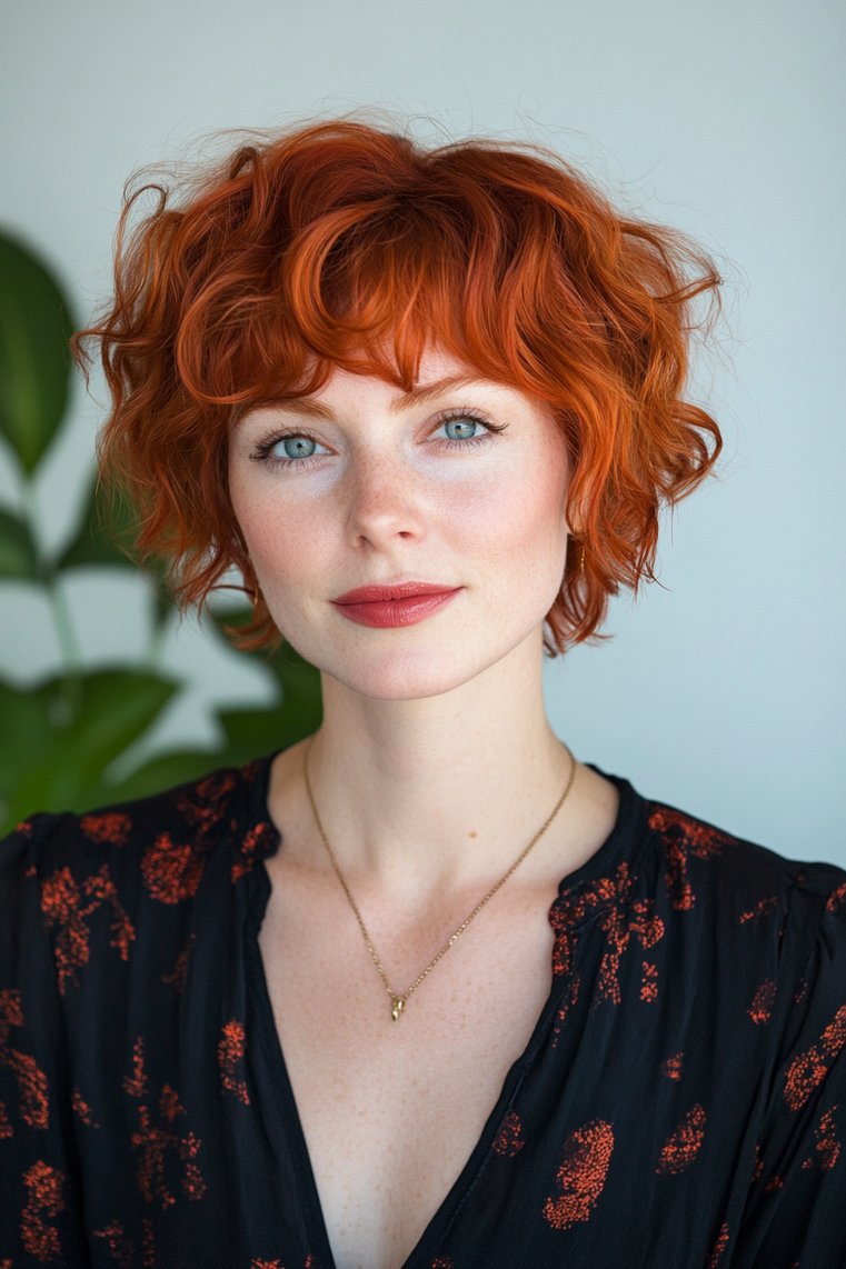 Modern Red Shag Cut