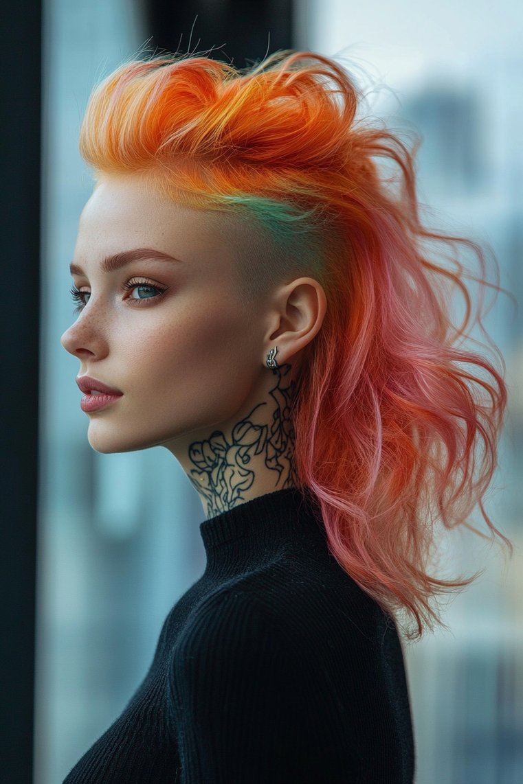 Mohawk With Hair Tattoos