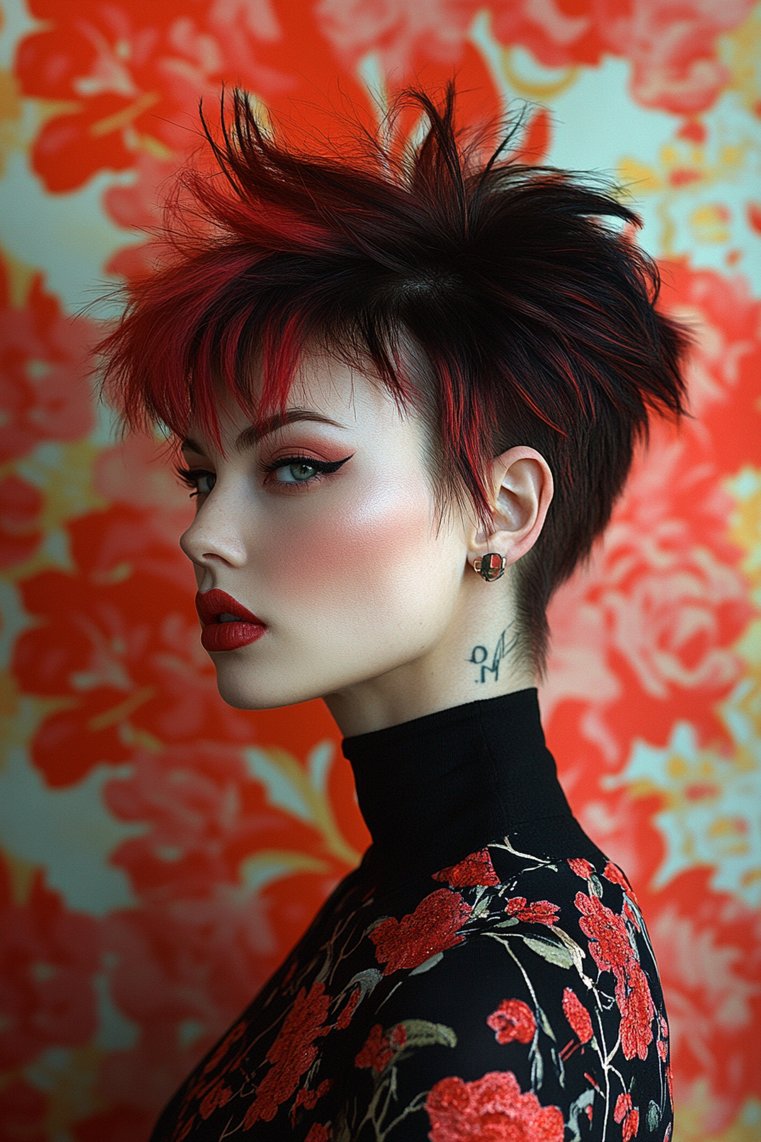 Mohawk With Side Swept Bangs