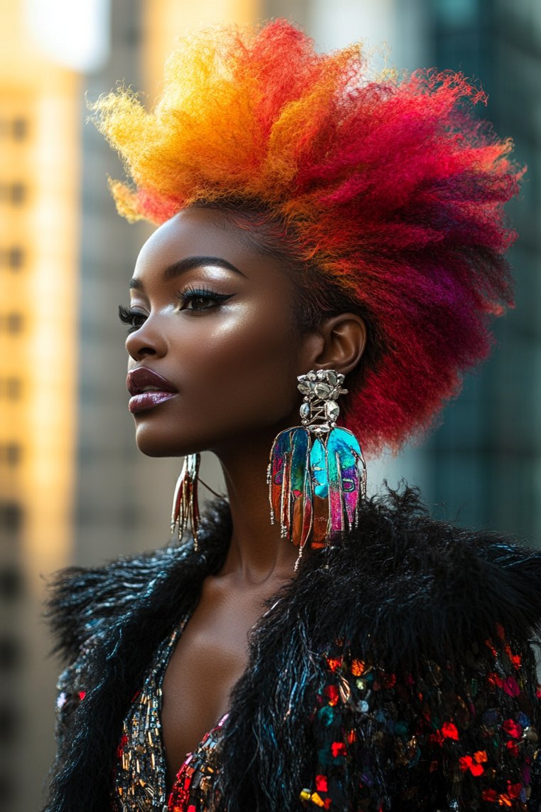 Mohawk With a Bold Statement Piece