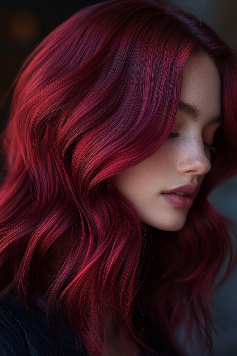 Multi-Tonal Burgundy Hair