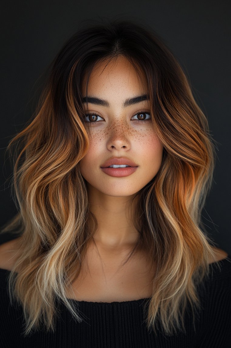 Ombre Wolf Cut Style