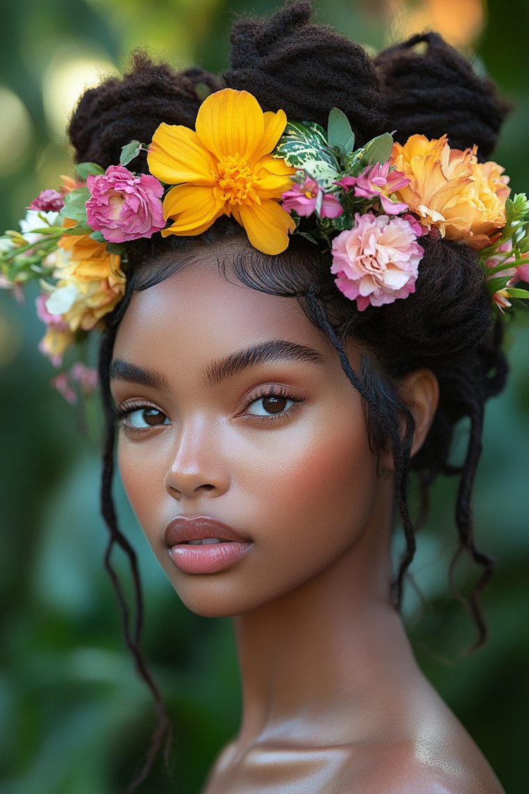Passion Twists With a Floral Crown