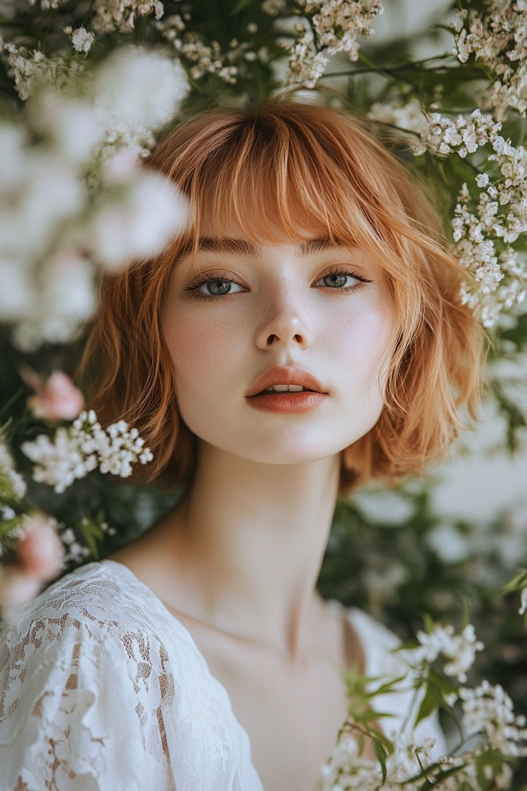 Peach Balayage for a Soft Aesthetic