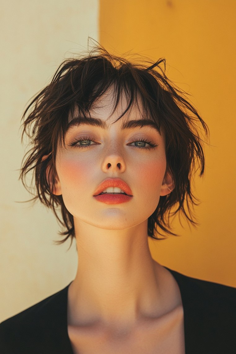 Pixie Cut With Longer Bangs