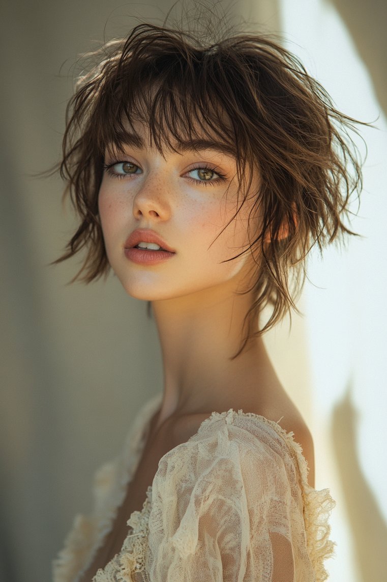 Pixie Cut With Shag Layers