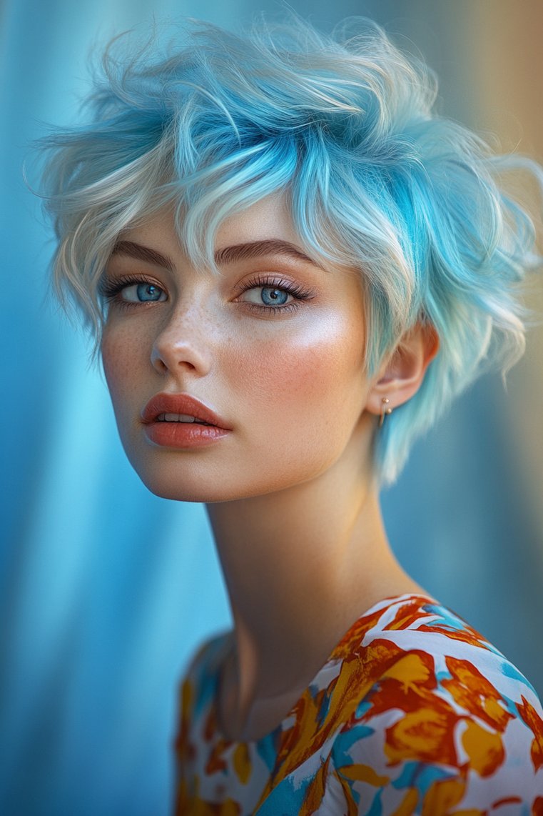 Pixie With Bold Color