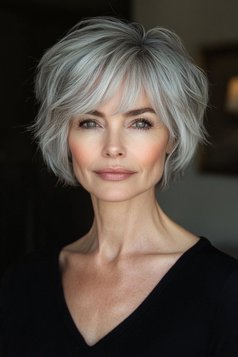 Pixie With Side Swept Bangs