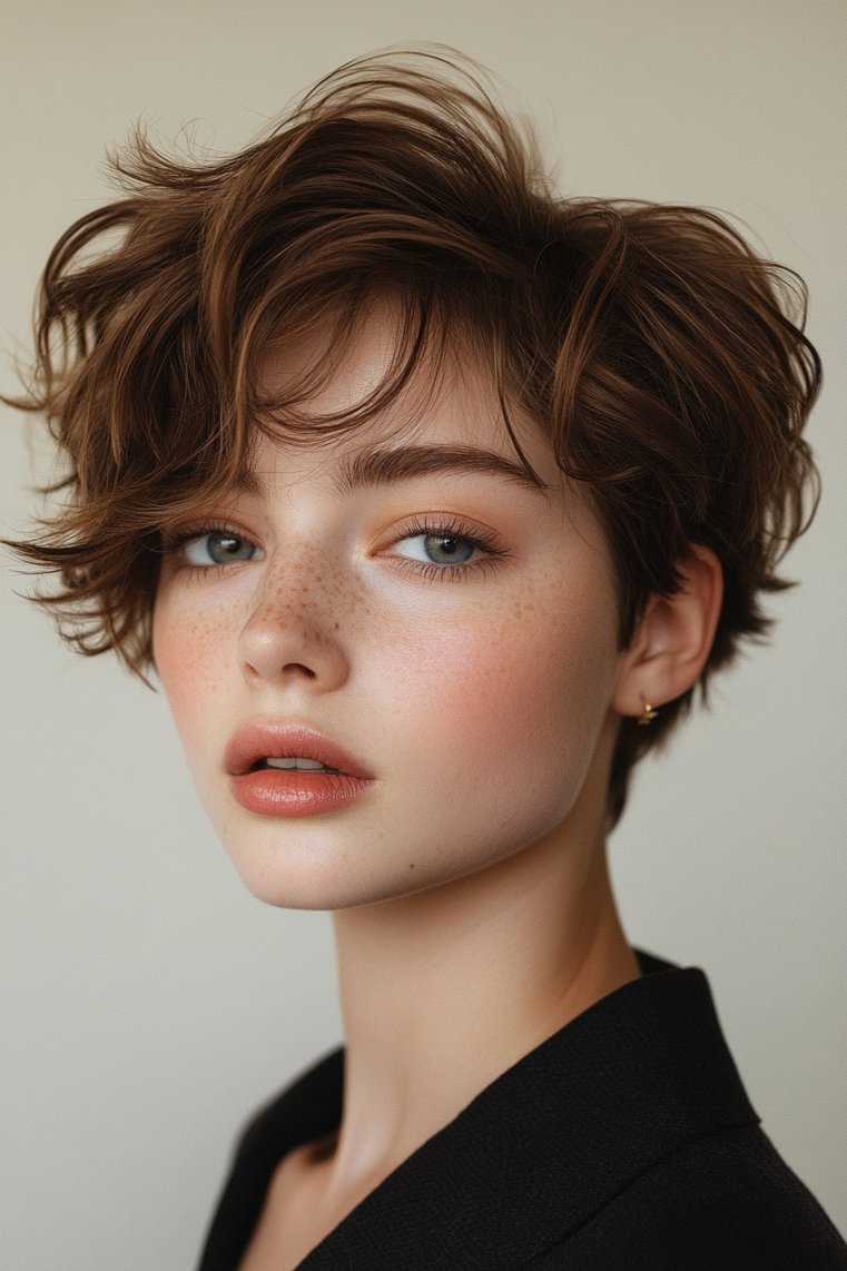 Pixie With Side-Swept Bangs