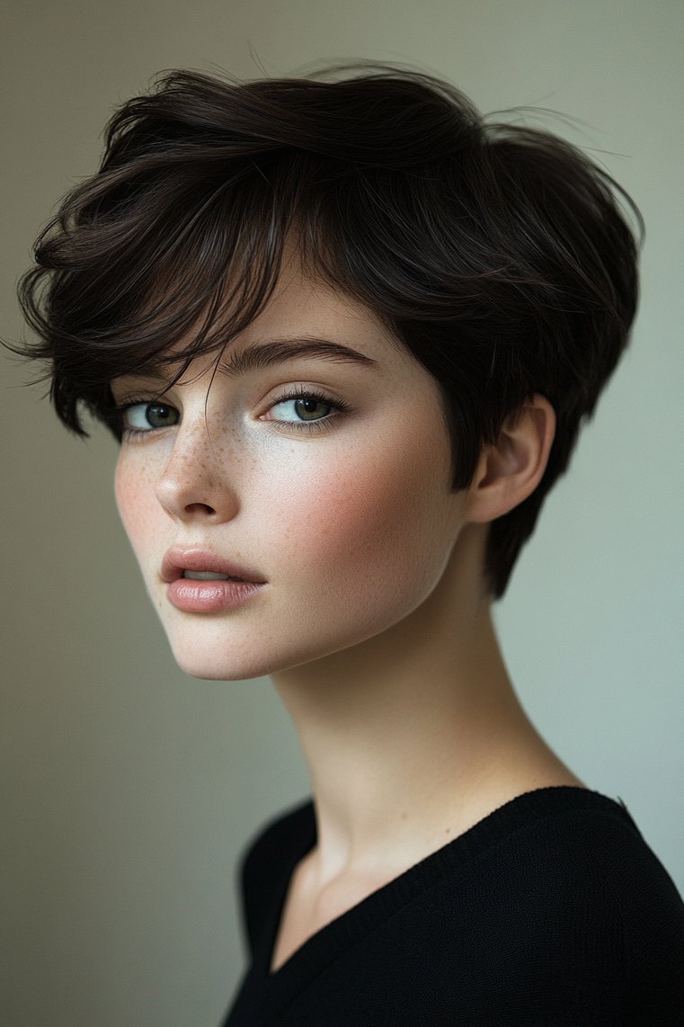 Pixie With a Dramatic Side Part
