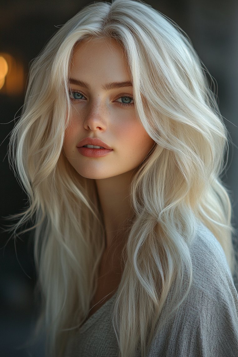 Platinum Blonde Highlights for Cool Skin