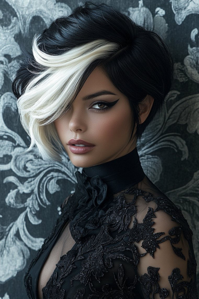 Platinum Blonde Highlights for a Dramatic Contrast