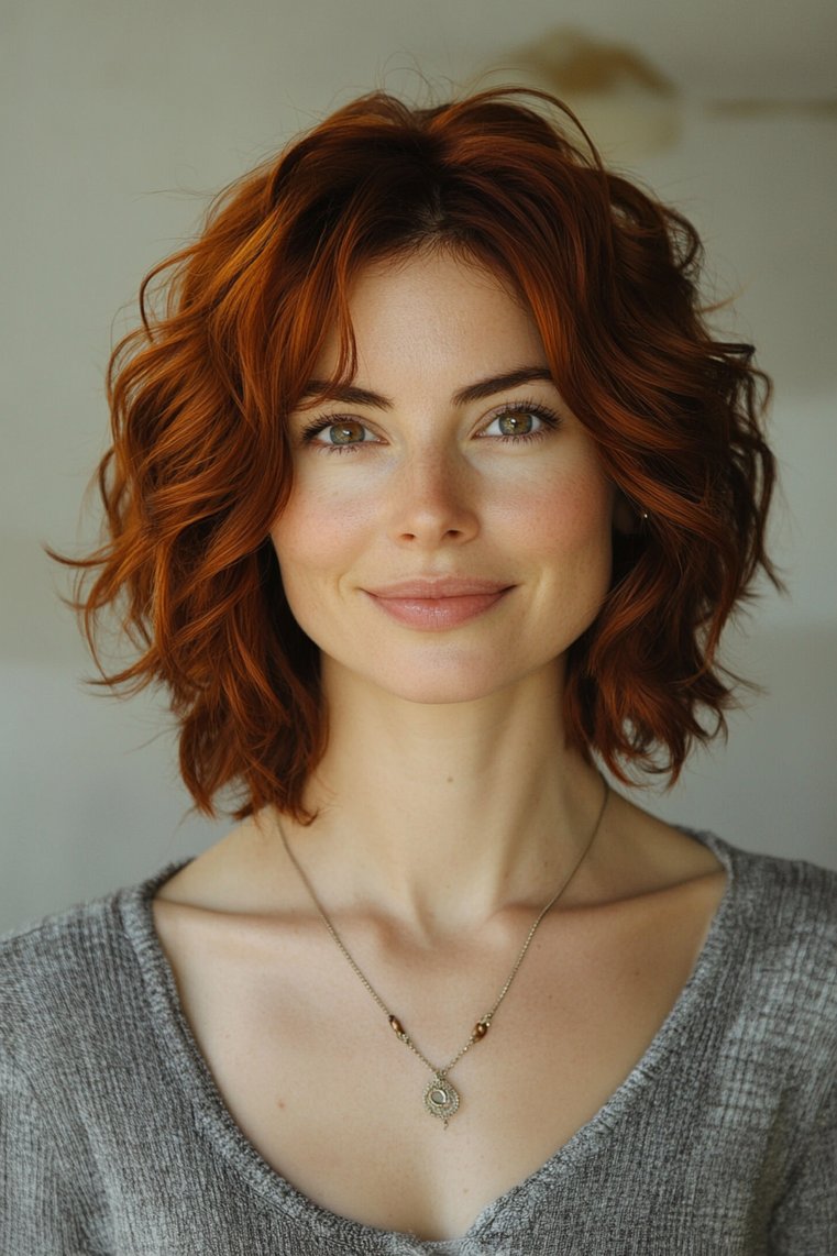 Playful Layered Bob With Curls