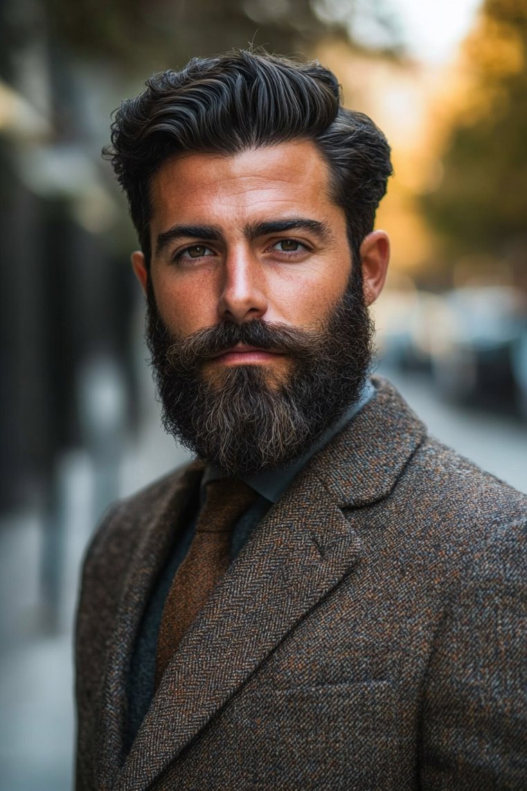 Pompadour With Beard