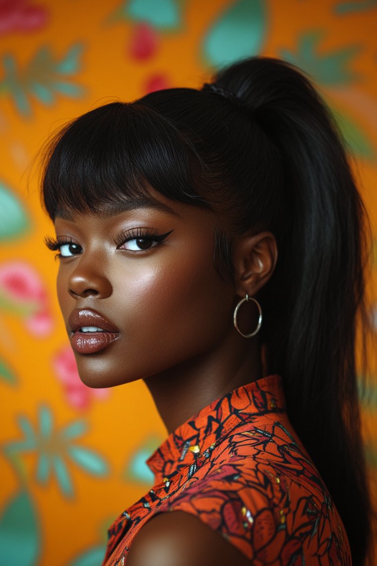 Ponytail With Bangs