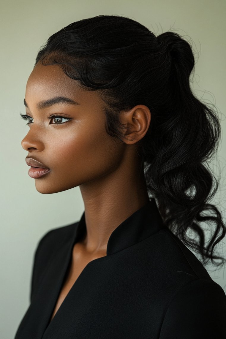 Ponytail With Face-Framing Curls
