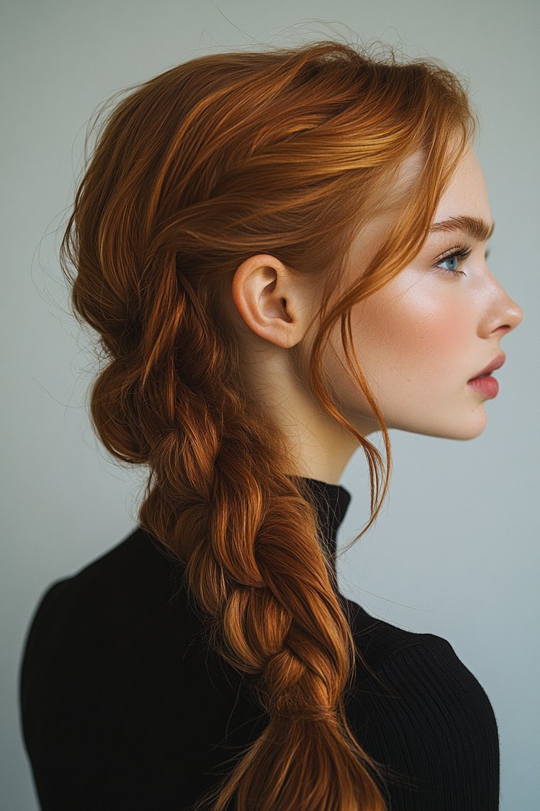 Ponytail With a Side Braid