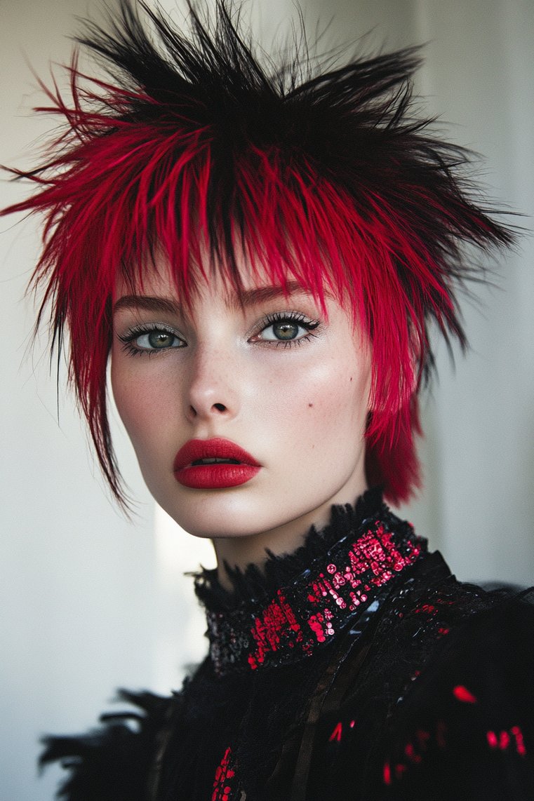 Punk Bangs With Short Spiky Hair