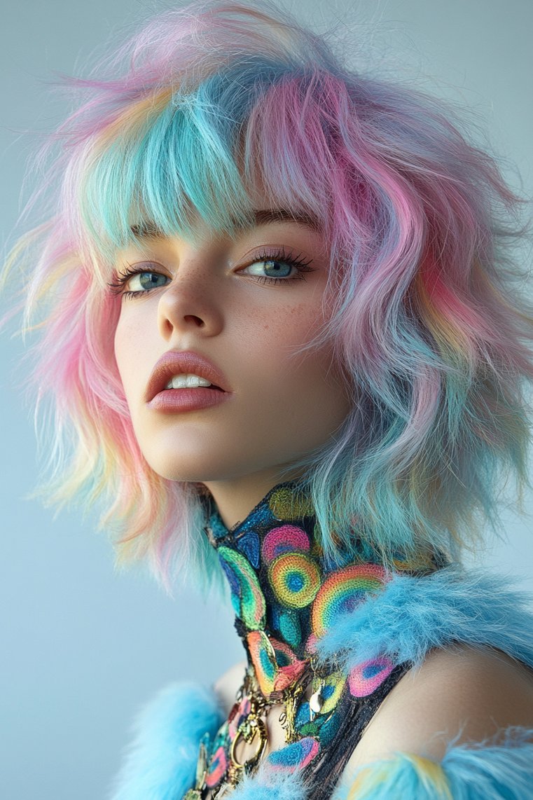 Rainbow Dyed Pixie