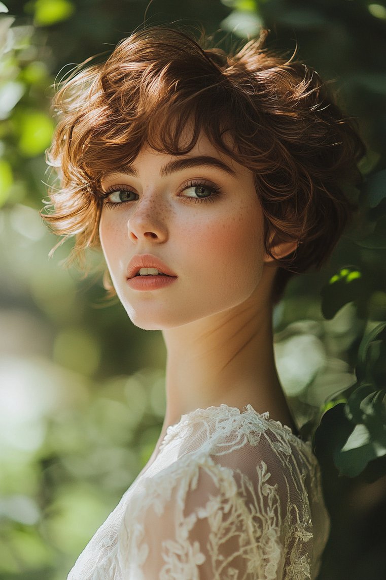 Romantic Pixie With Soft Curls
