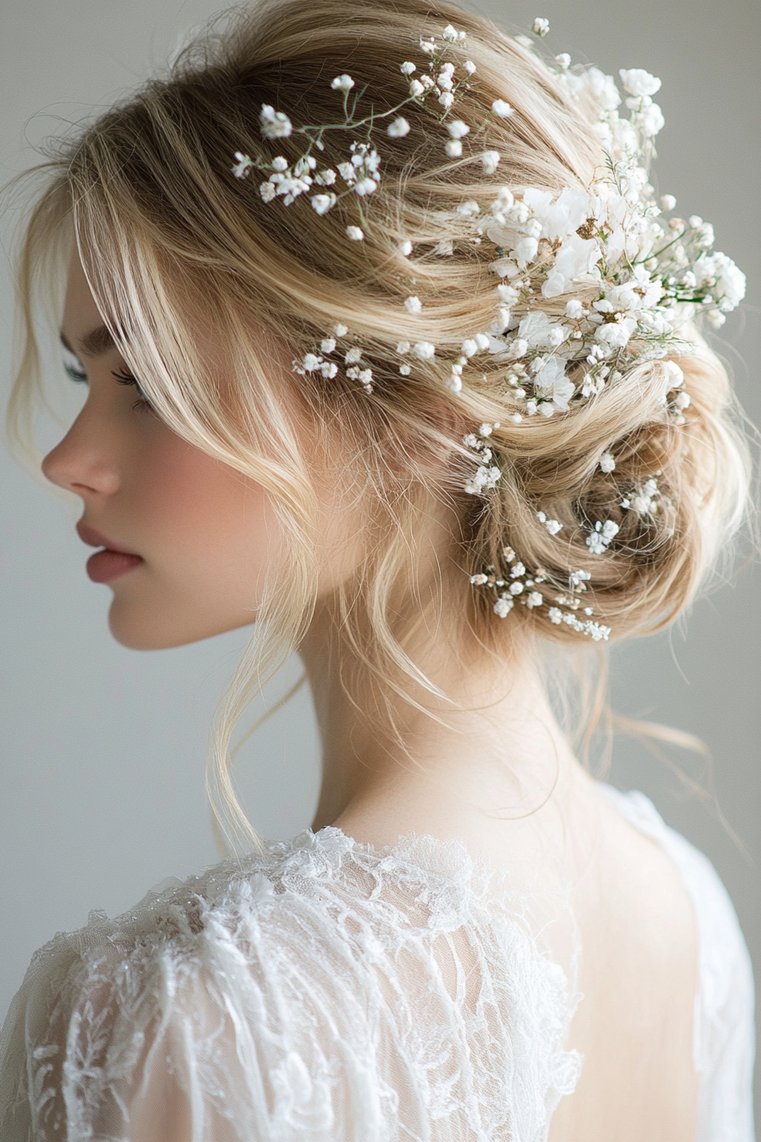 Romantic Updo With Blonde Accents