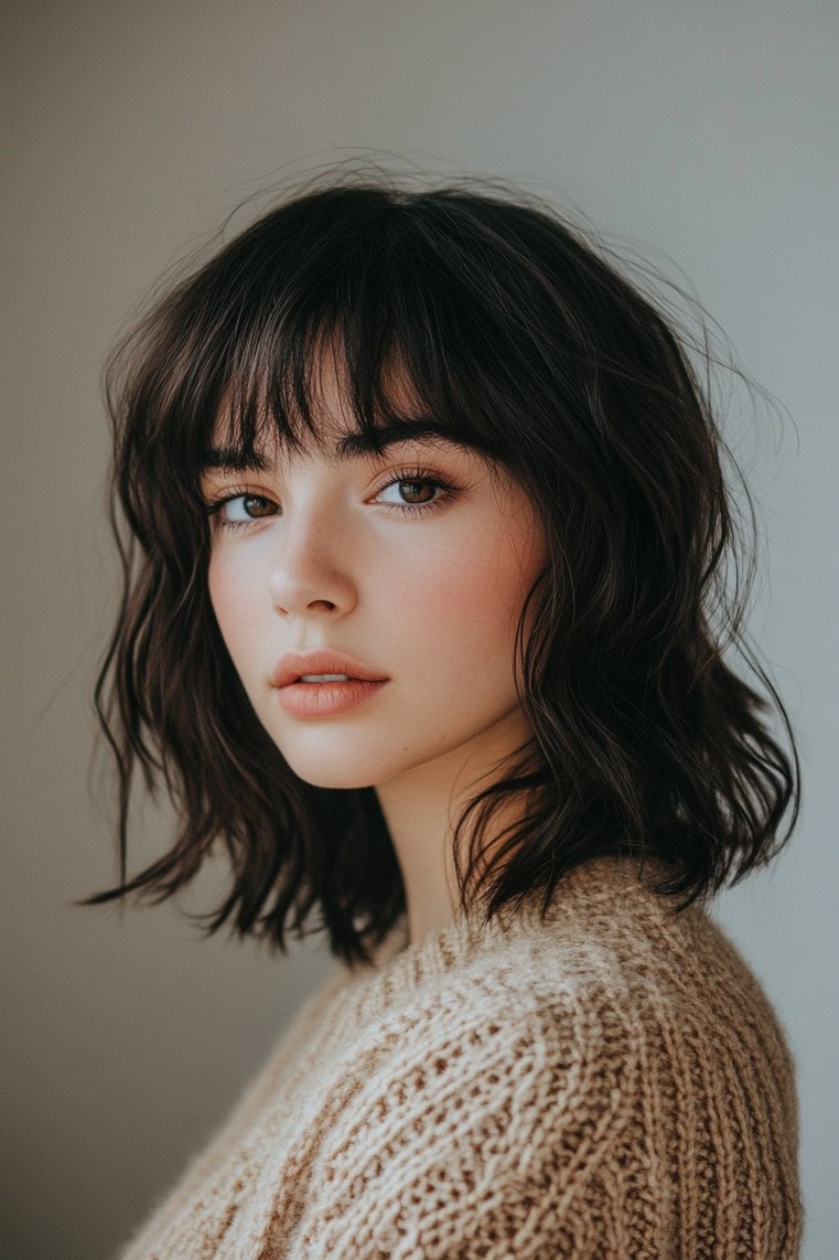 Shag With Blunt Bangs