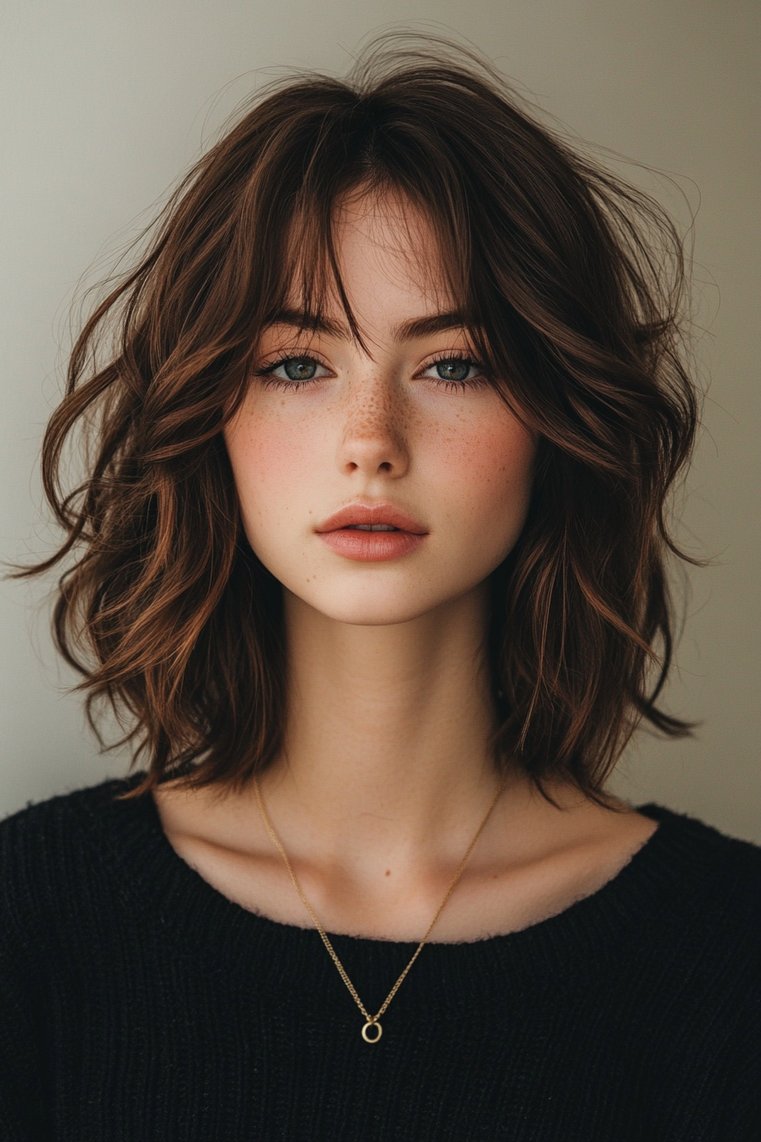 Shaggy Bob With Feathered Layers