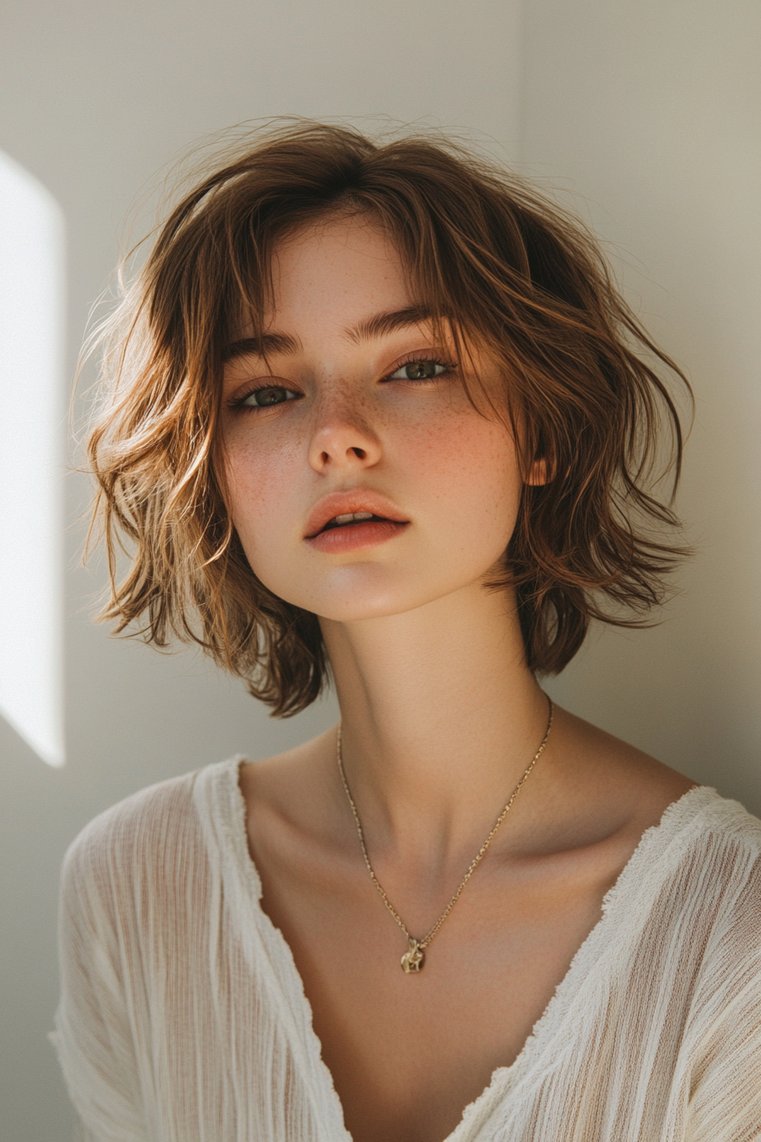 Shaggy Bob With Highlights