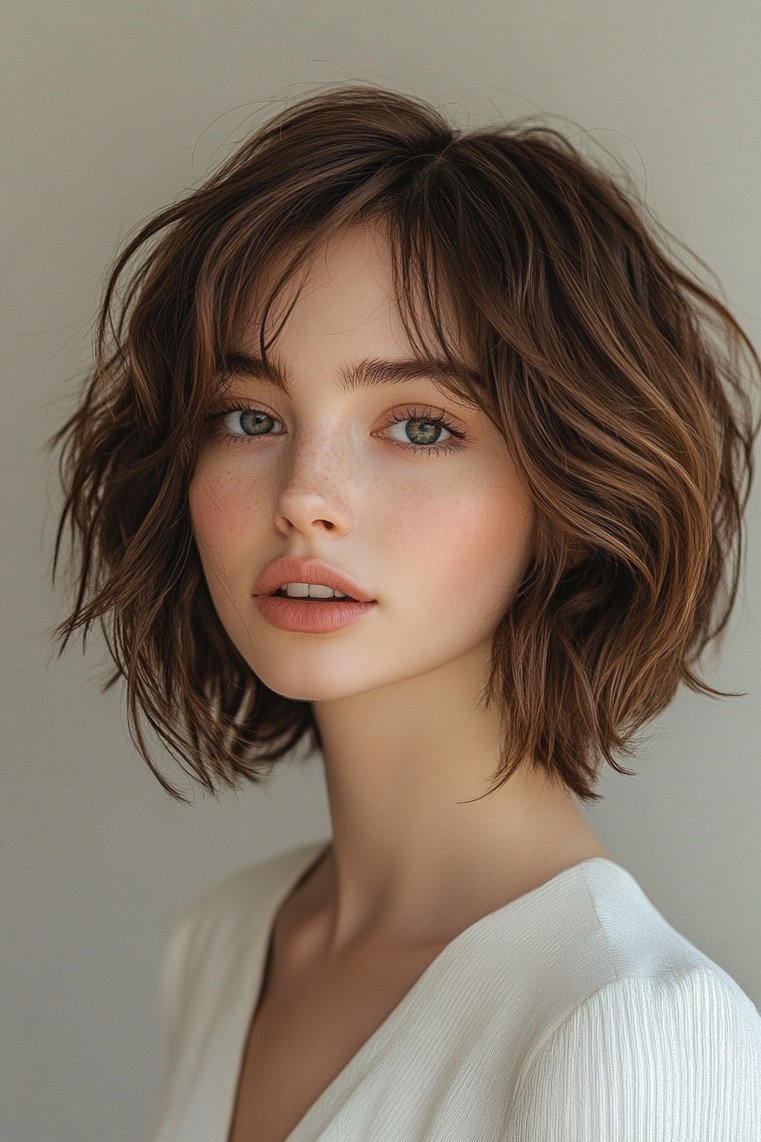 Shaggy Bob With Texture Spray