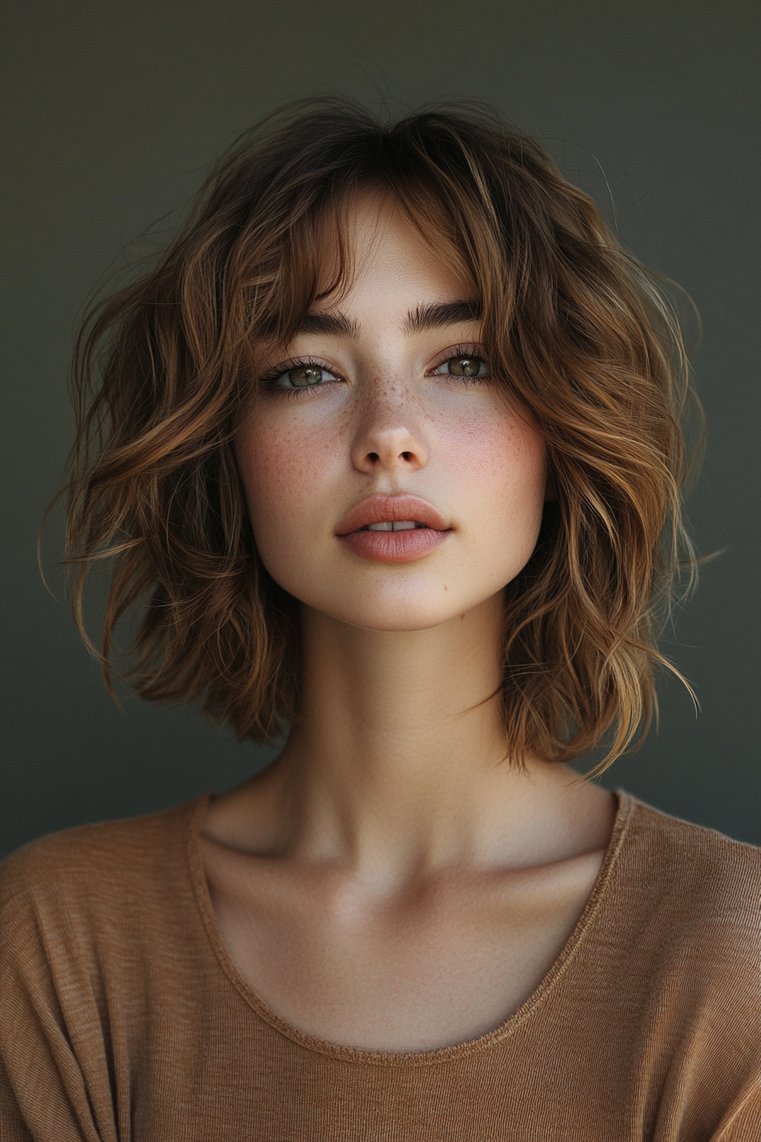 Shaggy Bob With a Chic Finish