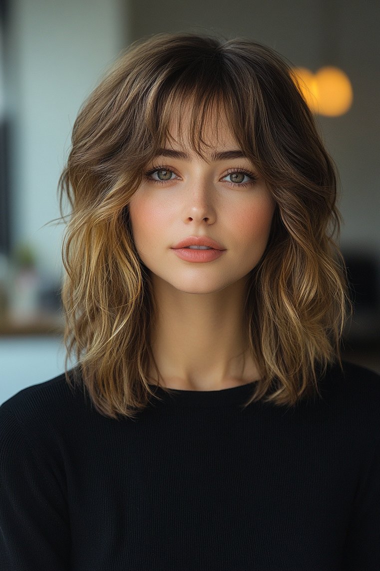 Shaggy Bob With a Feathered Fringe