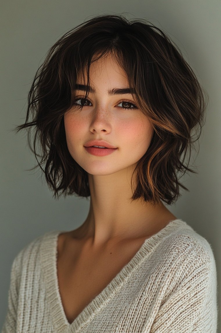 Shaggy Bob With a Textured Nape