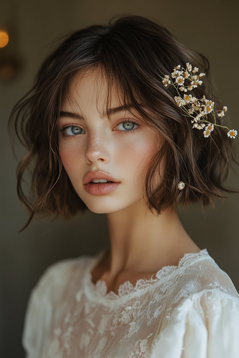 Shaggy Bob With a Vintage Twist