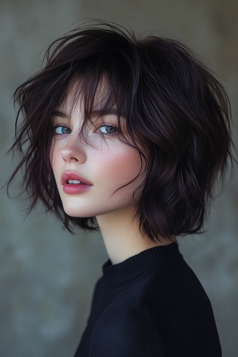 Shaggy Bob With an Edgy Finish