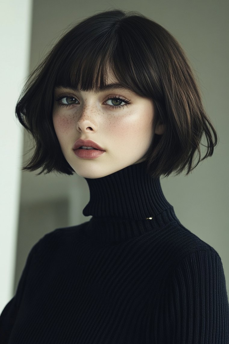 Sharp Bob With Fringe