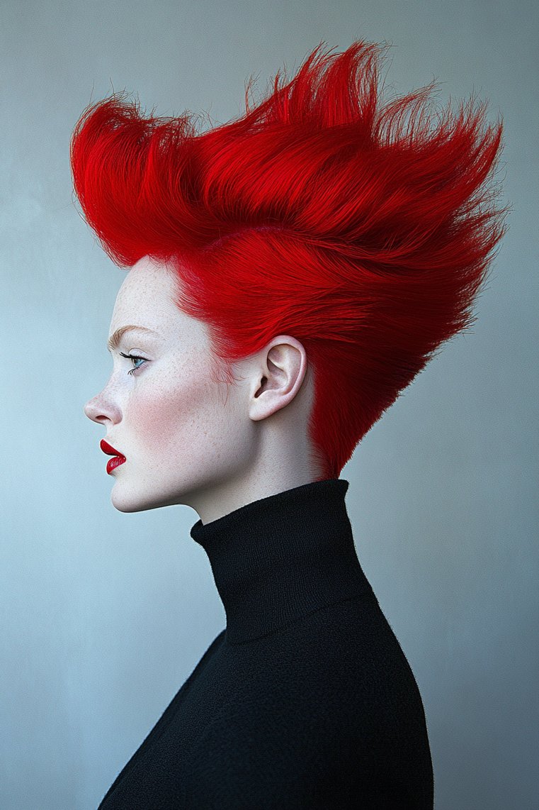 Sharp Red Fauxhawk