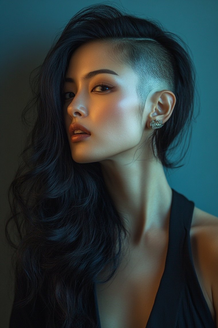 Shaved Side With Long Top