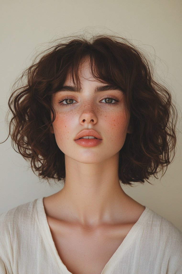 Short Brown Hair With Curls