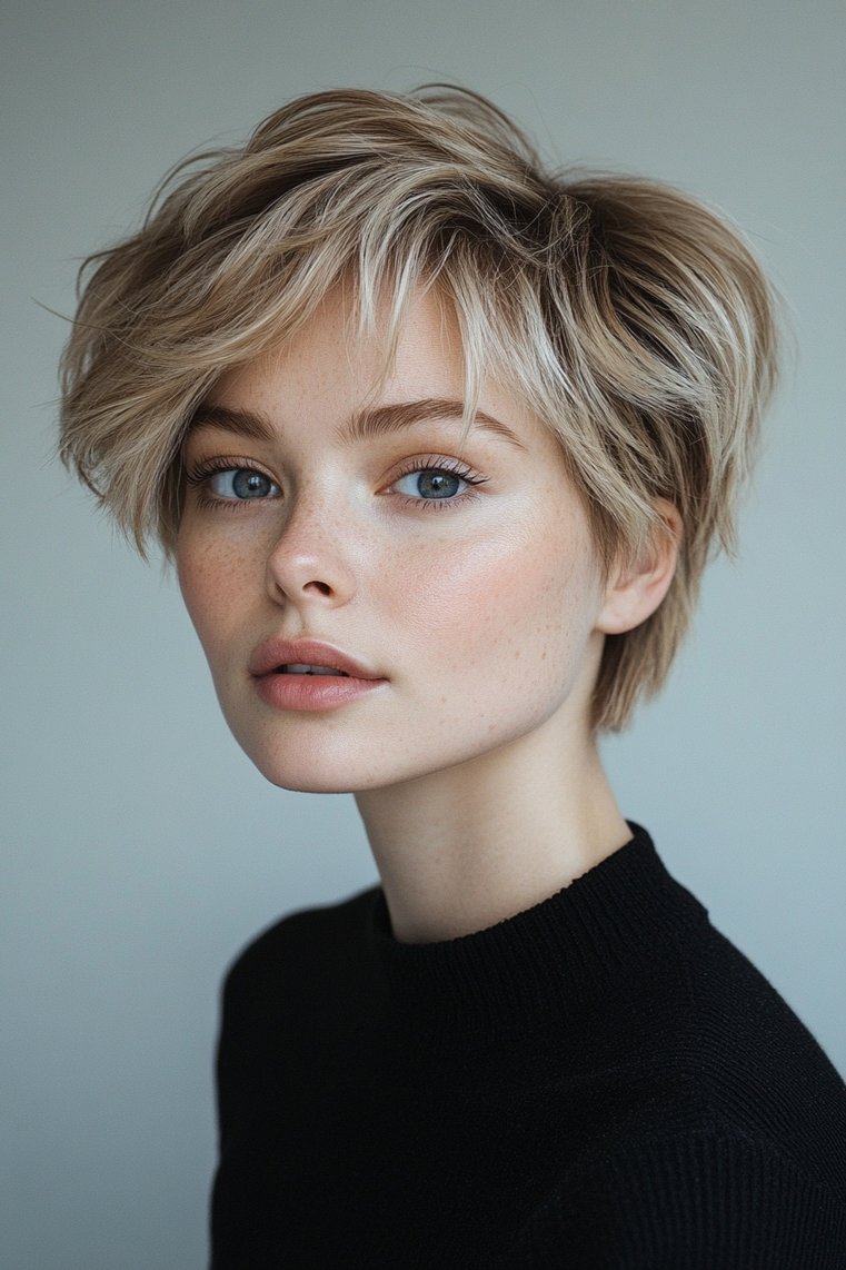 Short Choppy Hair With a Fade