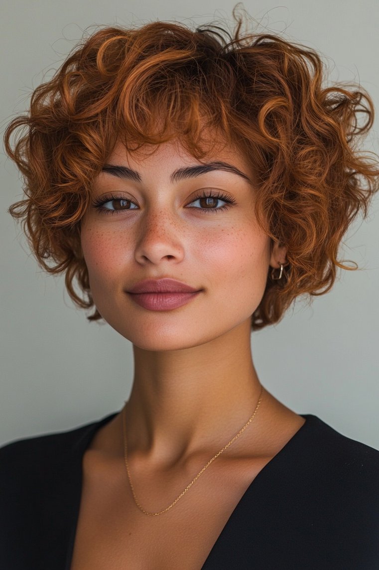 Short Curly Choppy Hairstyle