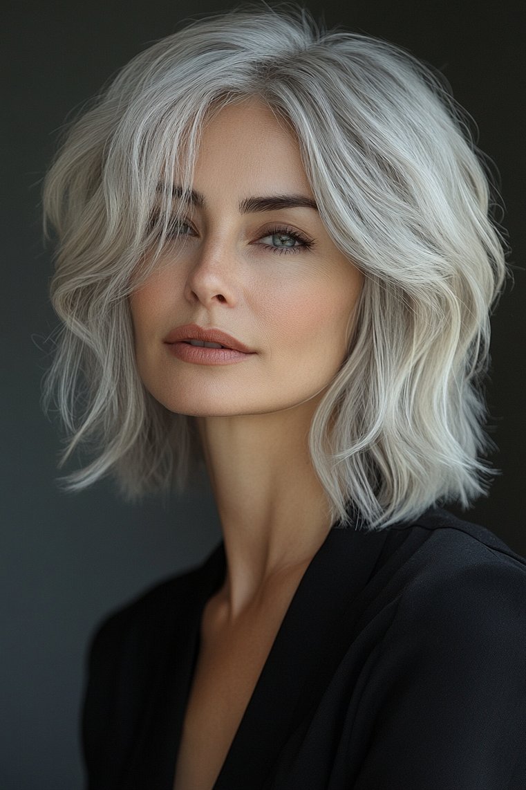 Short Gray A-Line Cut