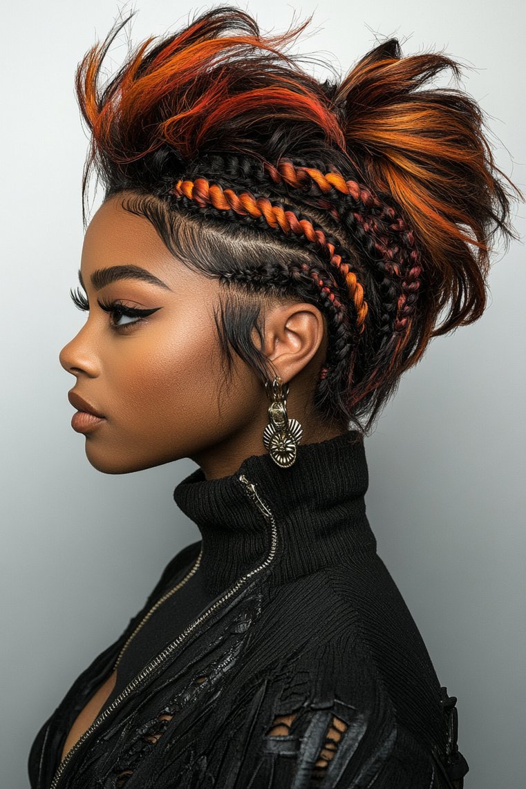 Short Hair With Braided Accents