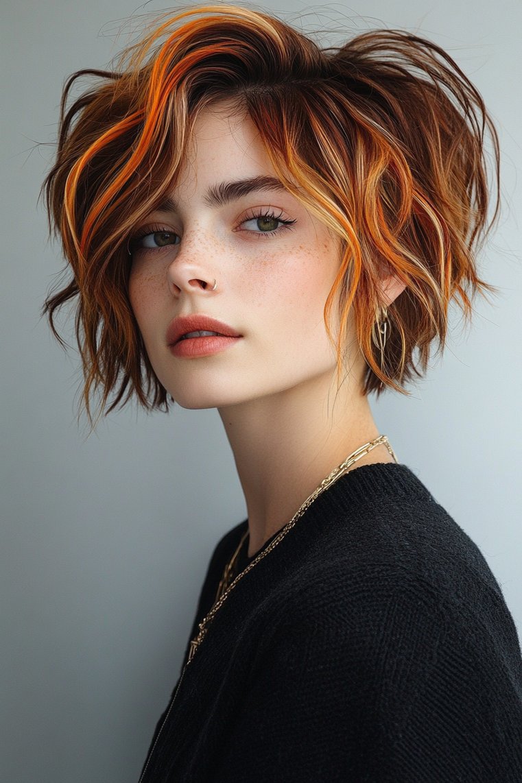 Short Layered Hair With Color