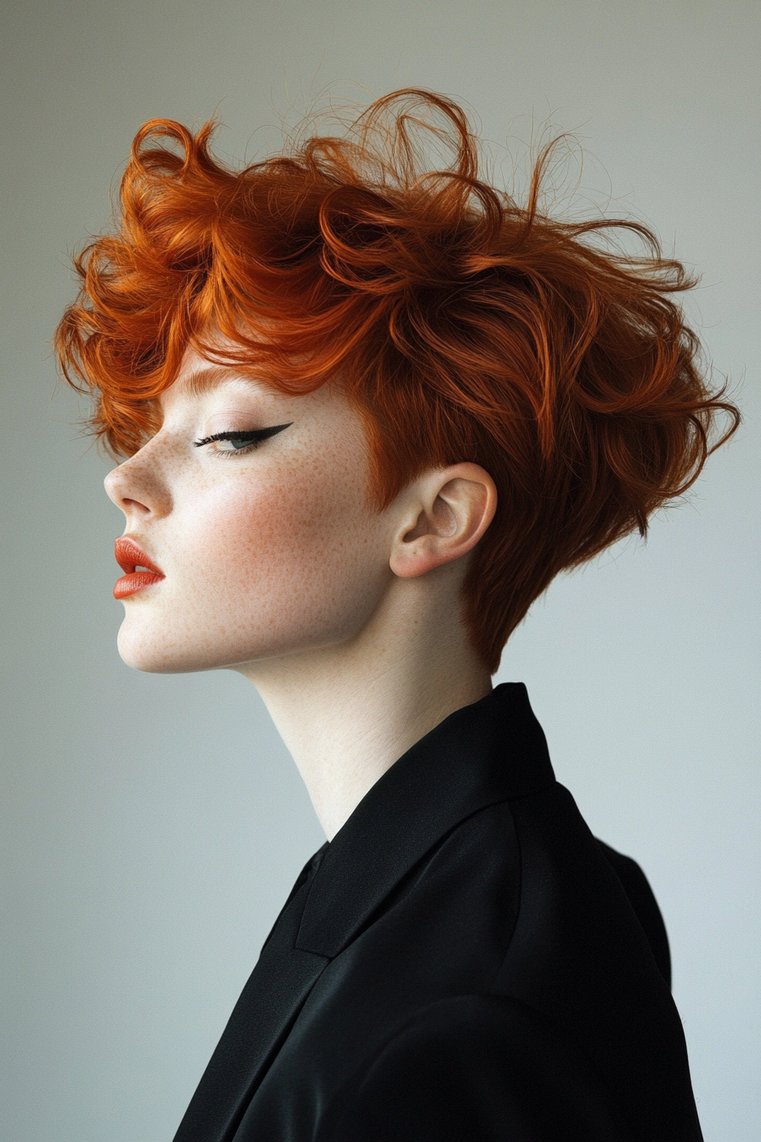 Short Red Hair With Volume