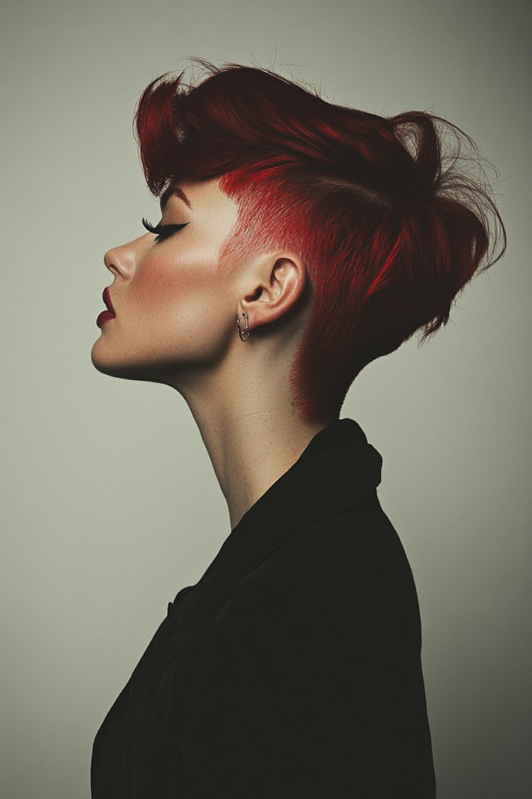 Short Red Undercut