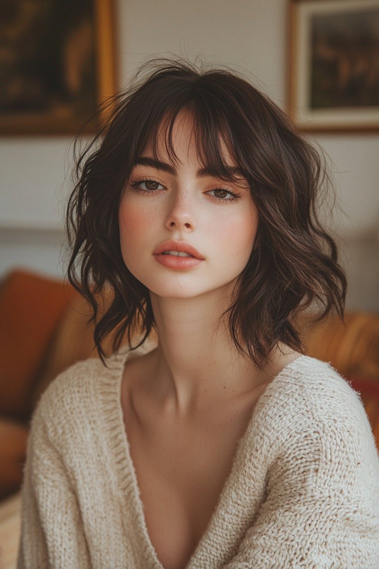 Side Parted Curtain Bangs